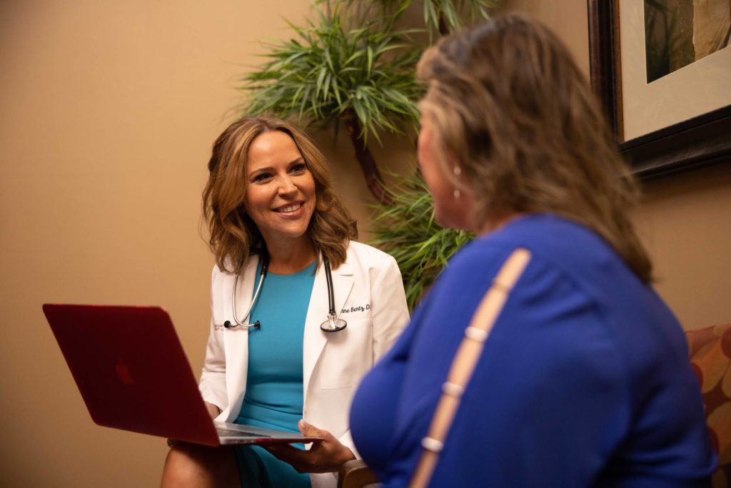 Doctor talking with a patient