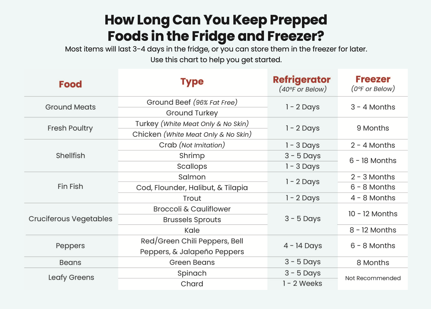 Food Prep InfoGraphic