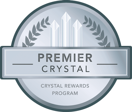 Premier Crystal. Crystal Rewards Program Logo