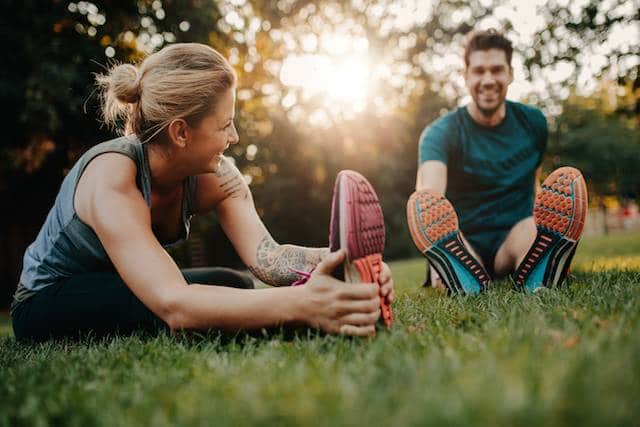 Couple starting a new healthy lifestyle together