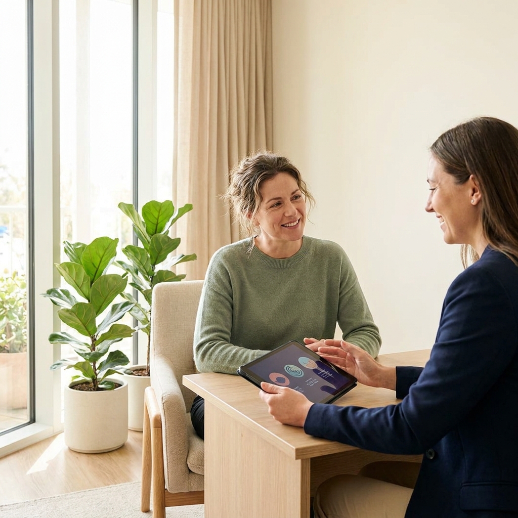 Patient and clinician discussing non GLP-1 weight loss medication options in consultation